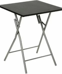 Goedkoop ???? Merkloos Eazy Living Plooitafel Esmee 60 X 60 Cm Zwart ????