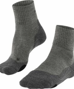 Flash-uitverkoop ???? FALKE TK2 Explore Wool Short Wandelsokken Anti-Bubbel Dik Sneldrogend Merinowol Beige Dames Sportsokken - Maat 44-45 ????