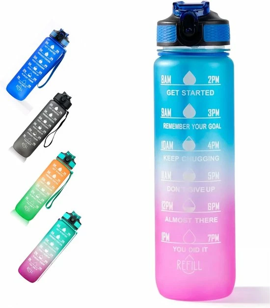Beste Pirce ???? Locolta Motivatie Waterfles - 1 Liter Drinkfles - Drinkfles Met Tijdsmarkering - Drinkfles Met Rietje - Lekvrije Drinkfles - Blauw Met Roos ❤️ 3 Beste Pirce ???? Locolta Motivatie Waterfles - 1 Liter Drinkfles - Drinkfles Met Tijdsmarkering - Drinkfles Met Rietje - Lekvrije Drinkfles - Blauw Met Roos ❤️