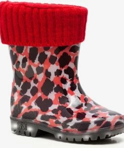 Aanbiedingen ???? Mountain Peak Gevoerde Regenlaarzen Met Lichtjes - Roze - Maat 23 ❤️