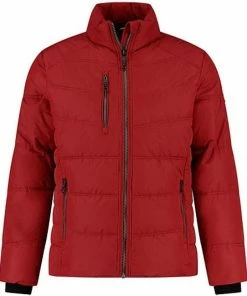 Kopen ???? Kjelvik Heren Winterjas - Winterjas Padded Gewatteerd - Igor - Rood - Maat 5XL ????