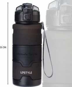 Promo ???? U-Fit One U Fit One® Waterfles 0.7 Liter - Bidon - Waterjug - Water Bottle - Sportdrankfles - Fitness - Ufitone - Zwart ???? -Hendi Shop 550x652 2