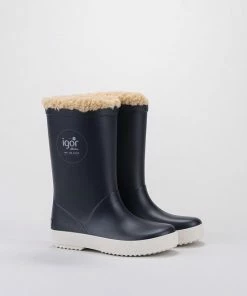 Flash-uitverkoop ⭐ Igor - Regenlaarzen Voor Kinderen - Splash Nautico Borreguito - Marineblauw - Maat 35EU ⌛ -Hendi Shop 550x654 2