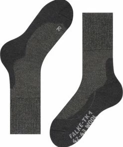 Beste Pirce ???? FALKE TK1 Adventure Wool Wandelsokken Dik Versterkte Thermische Sokken Zonder Patroon Met Sterke Wattering Lang En Warm Voor Wandelen Winter Merinowol Grijs Heren Sportsokken - Maat 39-41 ???? -Hendi Shop 550x667 8