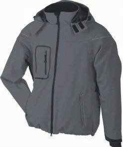 Promo ???? James & Nicholson James And Nicholson Heren Winter Softshell Jas (Koolstofgrijs) ❤️