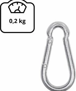 Groothandel ???? DX - Premium Duopakket Gegalvaniseerde Karabijnhaak - 2 Stuks - 8x80mm - Verzinkt Staal - Glanzend Zilver ???? -Hendi Shop 550x683 5