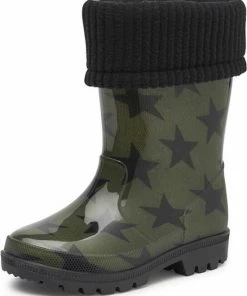 Kopen ???? Gevavi Kinderlaars Star - Gevoerde Kinderlaars - PVC - Groen/zwart - Maat 24 ????