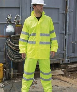 Gloednieuw ⌛ Merkloos REGENPAK - WATERPROOF - REGENJAS - REGENBROEK - REFLECTEREND - MAAT 2XL ????