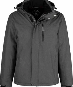 Uitgang ⌛ BJØRNSON Kick Regenjas / Winterjas Heren - Waterdicht - Maat XL - Antraciet ????