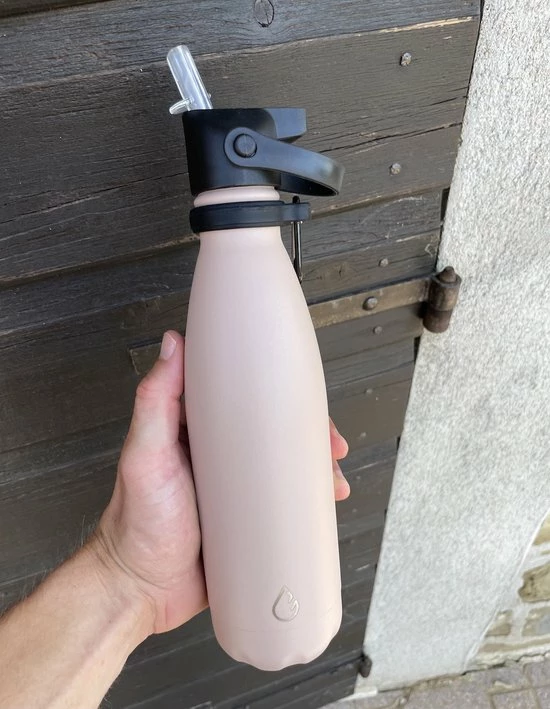 Beste Verkoop ⌛ Wattamula Design Eco RVS Drinkfles - Nude - Extra Dop Met Rietje En Carrier - 500 Ml - Waterfles - Thermosfles - Sport ⭐ 6 Beste Verkoop ⌛ Wattamula Design Eco RVS Drinkfles - Nude - Extra Dop Met Rietje En Carrier - 500 Ml - Waterfles - Thermosfles - Sport ⭐ - Afbeelding 4