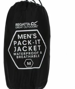 Goedkoopste ???? Regatta Pack-It II Regenjas - Maat XXL - Mannen - Zwart ✔️ -Hendi Shop 550x721 3
