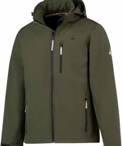 Uitgang ???? BJØRNSON DAG Softshell Jas 4 Seizoenen Heren - Winddicht - Fleece Gevoerd - Waterafstotend - Ademend - Outdoor Herenjas - Rits Zakken - Tussenjas - Maat 2XL - Olijfgroen ???? -Hendi Shop 550x722 6