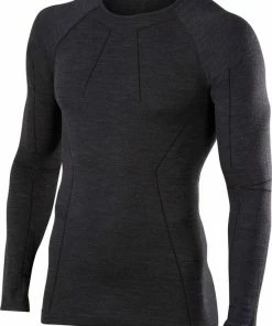 Beste deal ✔️ FALKE Wool Tech. Regular Fit Base Layer Top Met Lange Mouwen Sneldrogend Warm Ademend Merino Thermo Ondergoed Zwart Heren Underwear - Longsleeve - Maat L ???? -Hendi Shop 550x732 15