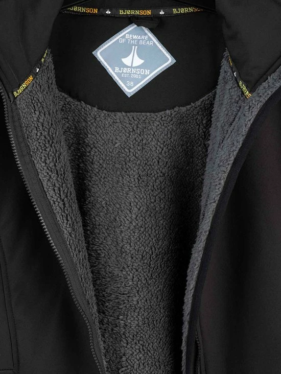 Flash-uitverkoop ???? BJØRNSON Signe Softshell Winterjas Parka Dames - Teddy - Maat 38 - Zwart ???? 14 Flash-uitverkoop ???? BJØRNSON Signe Softshell Winterjas Parka Dames - Teddy - Maat 38 - Zwart ???? - Afbeelding 12