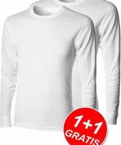 Goedkoop ⌛ All Active Sportswear ???? Shirt Essentials LM White 1+1 Gratis ????