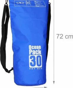 Promo ???? Merkloos Relaxdays Ocean Pack 30 Liter - Waterdichte Tas - Outdoor Droogtas - Dry Bag - Plunjezak - Blauw ???? -Hendi Shop 550x763 3