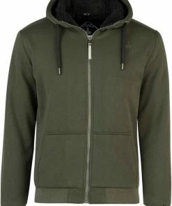 Beste Verkoop ???? BJØRNSON Kenny Sweatvest Heren - Teddy Gevoerd - Hoodie - Maat S - Rosin Groen ❤️