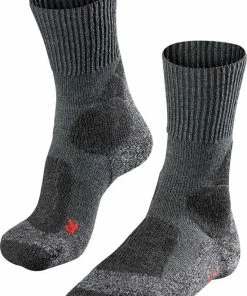 Aanbiedingen ???? FALKE TK1 Adventure Wandelsokken Dikke Versterkte Thermische Sokken Zonder Patroon Met Sterke Wattering Lang En Warm Voor Wandelen Merinowol Grijs Dames Sportsokken - Maat 39-40 ????