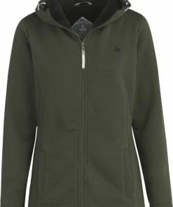 Groothandel ???? BJØRNSON Sigrid Sweatvest Dames - Teddy Gevoerd - Hoodie - Maat 50 - Olijfgroen ⌛