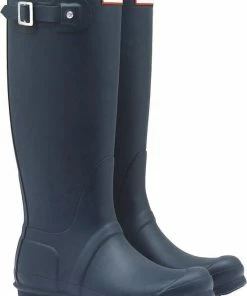 Flash-uitverkoop ???? Hunter ???? Womens Original Tall Regenlaarzen - Rubber Laarzen - Dames - Blauw - Maat 40/41 ✨