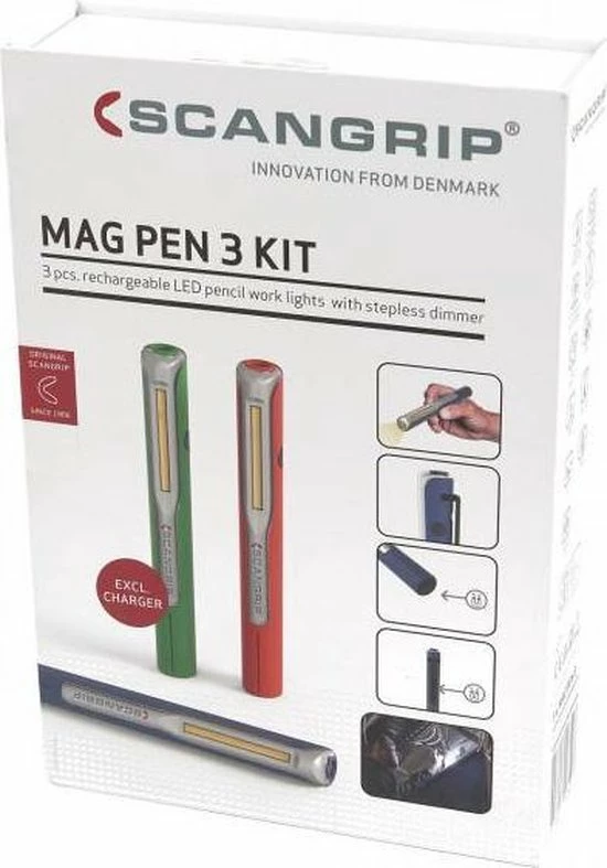 Kopen ???? Scangrip Mag Pen 3 LED Zaklamp / Looplamp - Oplaadbaar & Dimbaar - 150lm - Met Haak & Magneet - Set Van 3 Stuks ???? 10 Kopen ???? Scangrip Mag Pen 3 LED Zaklamp / Looplamp - Oplaadbaar & Dimbaar - 150lm - Met Haak & Magneet - Set Van 3 Stuks ???? - Afbeelding 8