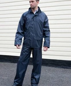 Promo ???? Merkloos AYD Regenpak Unisex - Donkerblauw - Maat M ????