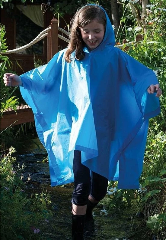 Promo ❤️ SPLASHMAC Regencape Poncho Voor Kinderen Kleur Saphir Blauw / In 8 Verschillende Kleuren ❤️ 8 Promo ❤️ SPLASHMAC Regencape Poncho Voor Kinderen Kleur Saphir Blauw / In 8 Verschillende Kleuren ❤️ - Afbeelding 6
