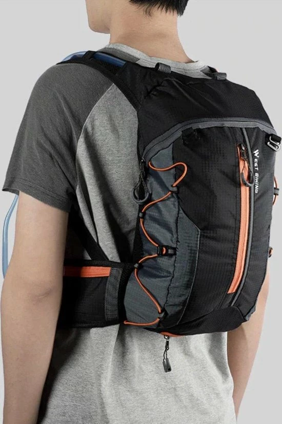 Gloednieuw ???? West Biking Ultralichte Drinkrugzak | Lichte Hydro Rugzak | Outdoor Sporten Hardlopen Klimmen Pouch Fietsen Wandelen | Waterafstotende Fiets Rugzak – 10 L Zwart/Oranje ⭐ 13 Gloednieuw ???? West Biking Ultralichte Drinkrugzak | Lichte Hydro Rugzak | Outdoor Sporten Hardlopen Klimmen Pouch Fietsen Wandelen | Waterafstotende Fiets Rugzak – 10 L Zwart/Oranje ⭐ - Afbeelding 11